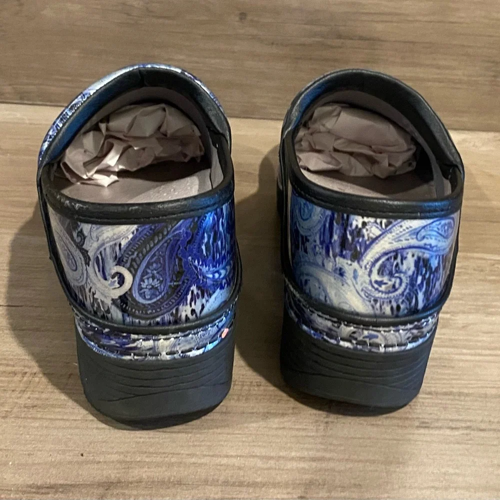 Dansko Blue Paisley Clogs - Picture 6 of 6